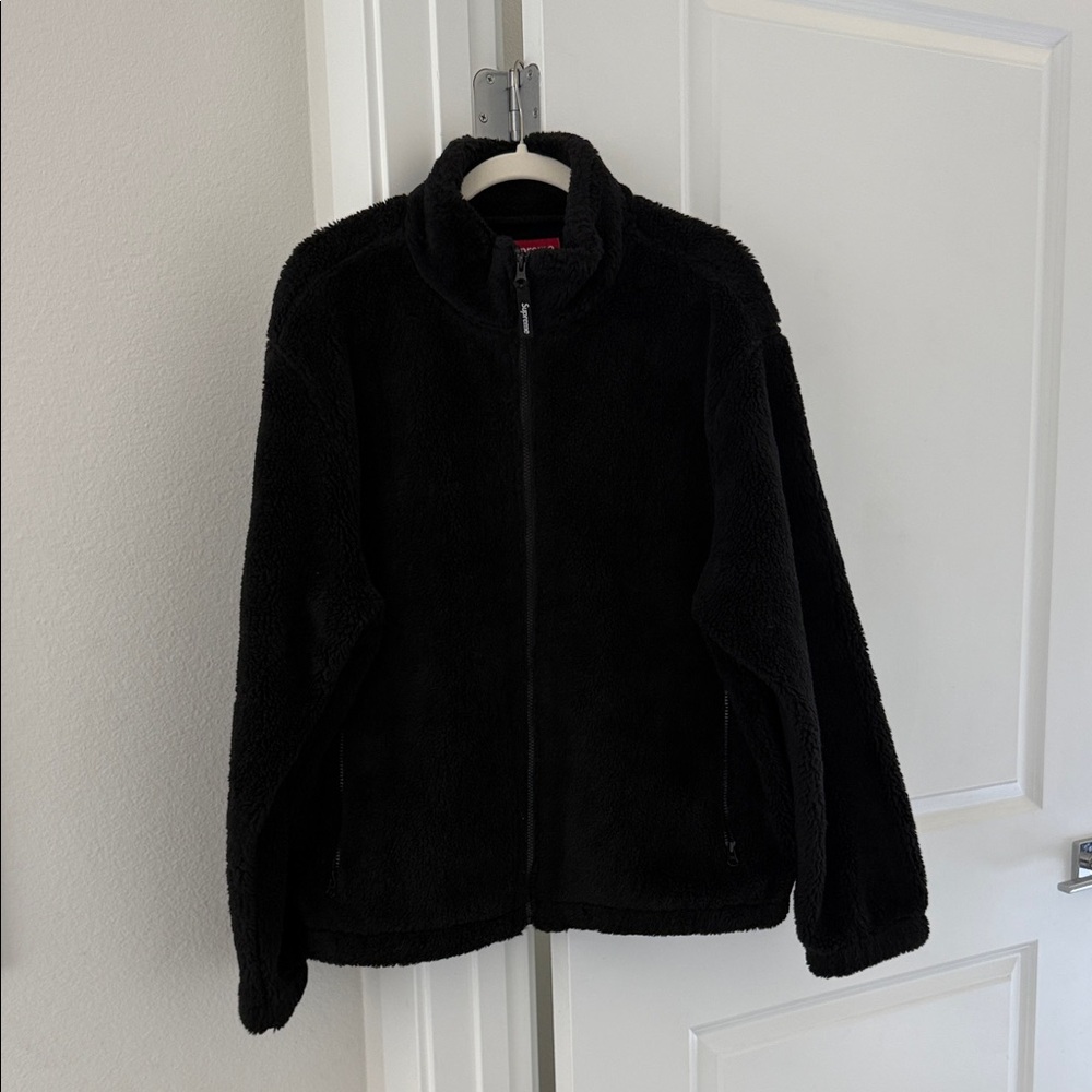 Supreme Black Fleece with Red Logo